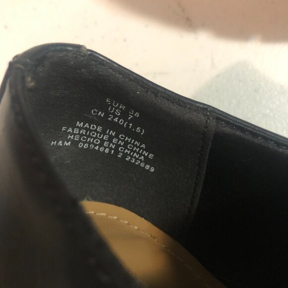 H&M Black Leather Lace-Up Shoes - Picture 6 of 8